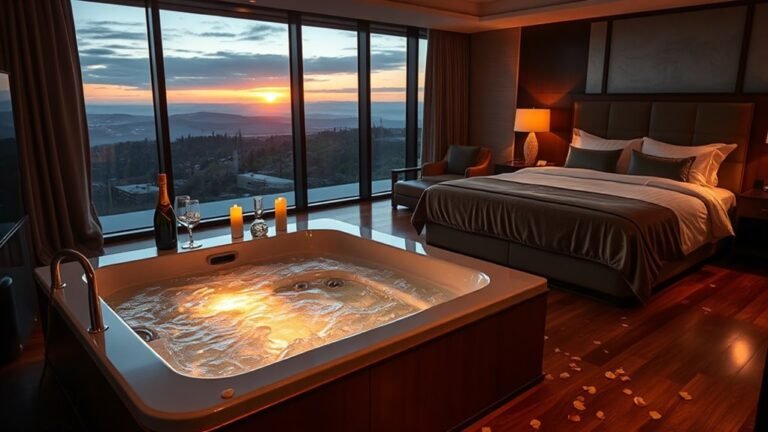 romantic hotels with jacuzzis