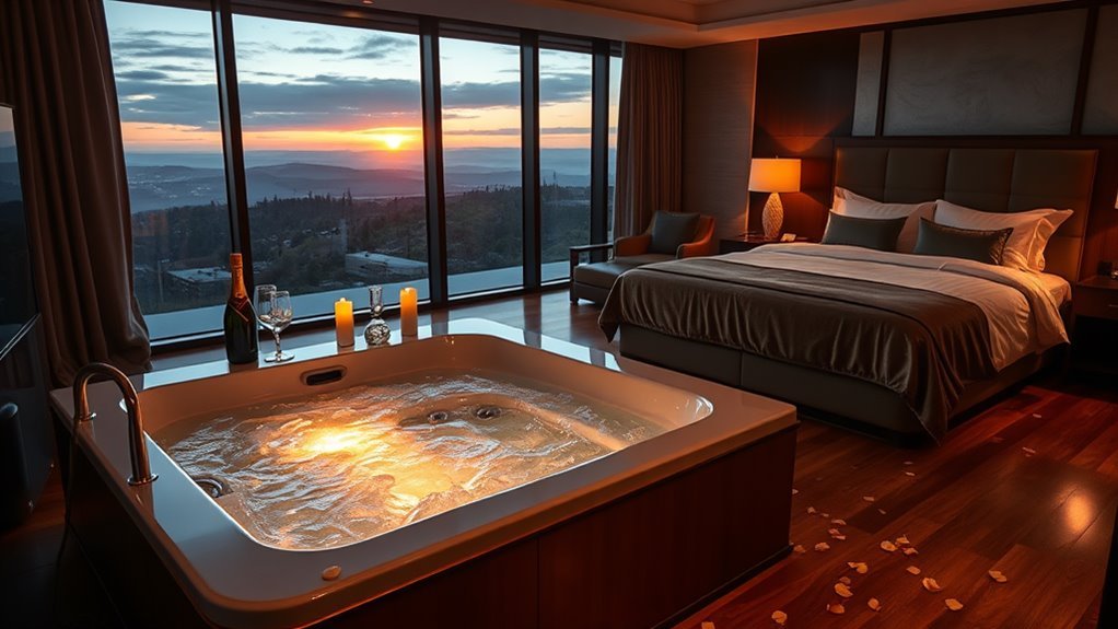 romantic hotels with jacuzzis